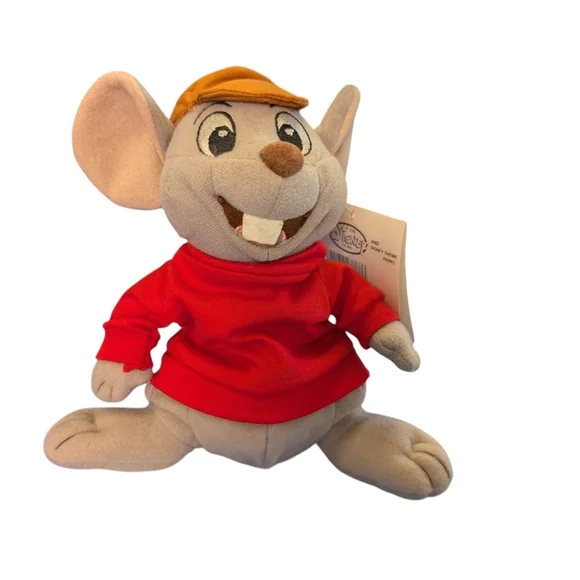 New Disney Bernard Rescuers Down Under Aussie Mouse Plush Toy Red Grey 1990 - Picture 4 of 6